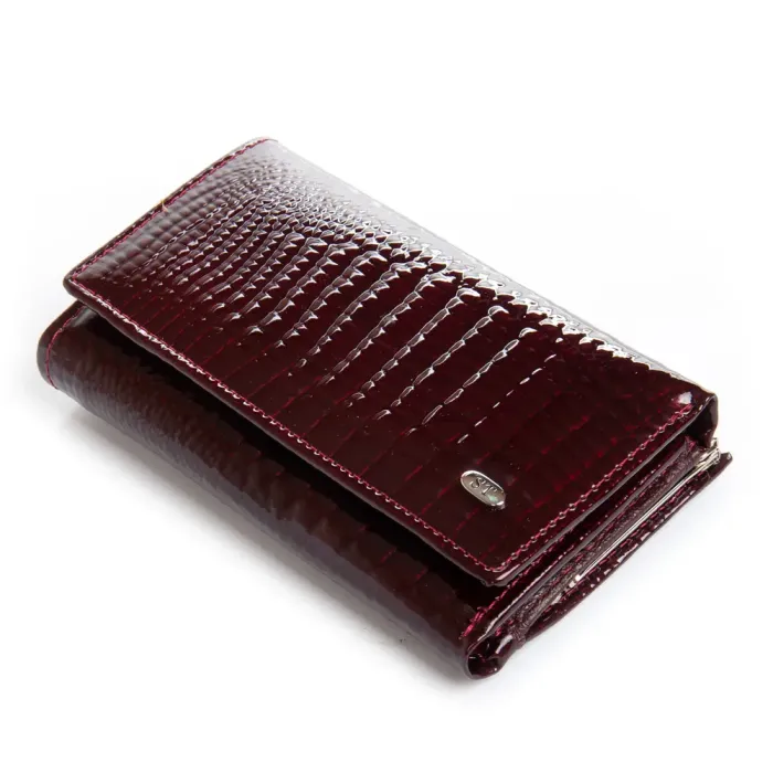 Кошелек LR Женский кожа-лак SERGIO TORRETTI FEW214 wine red