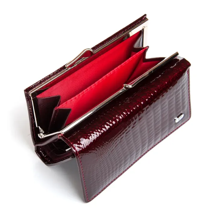 Кошелек LR Женский кожа-лак SERGIO TORRETTI FEW214 wine red