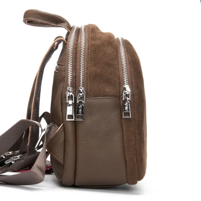 Сумка Женская Рюкзак замш ALEX RAI 2058 khaki