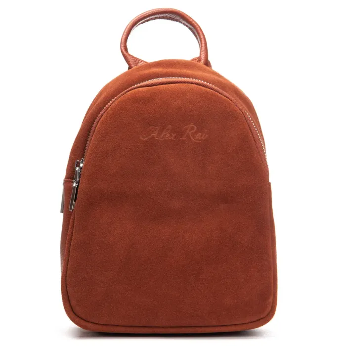 Сумка Женская Рюкзак замш ALEX RAI 2058 camel
