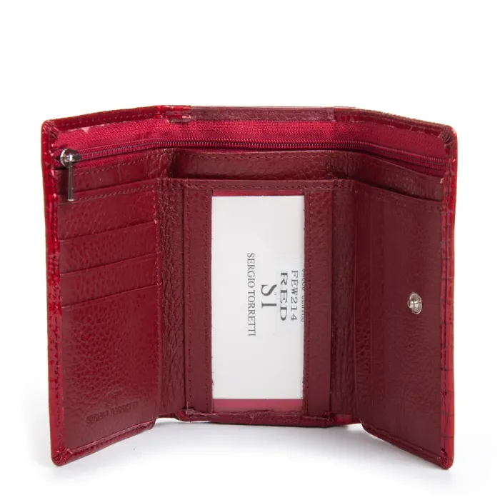 Кошелек LR Женский кожа-лак SERGIO TORRETTI FEW214 red