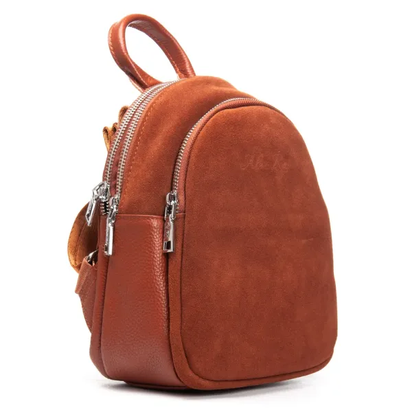 Сумка Женская Рюкзак замш ALEX RAI 2058 camel