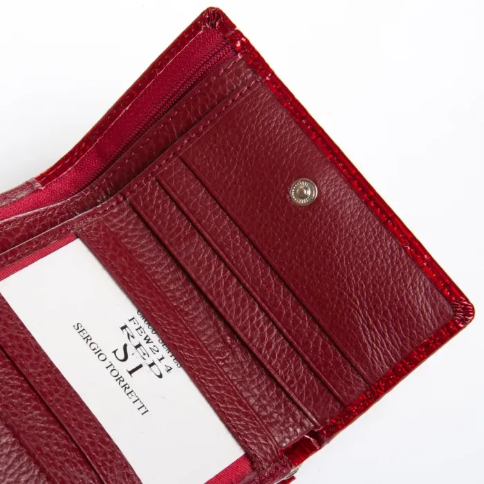 Кошелек LR Женский кожа-лак SERGIO TORRETTI FEW214 red