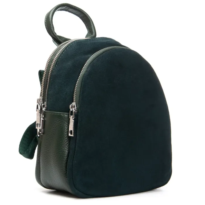 Сумка Женская Рюкзак замш ALEX RAI 2058 green