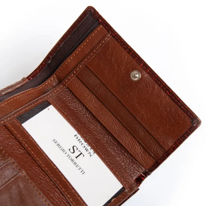Кошелек LR Женский кожа-лак SERGIO TORRETTI FEW214 brown