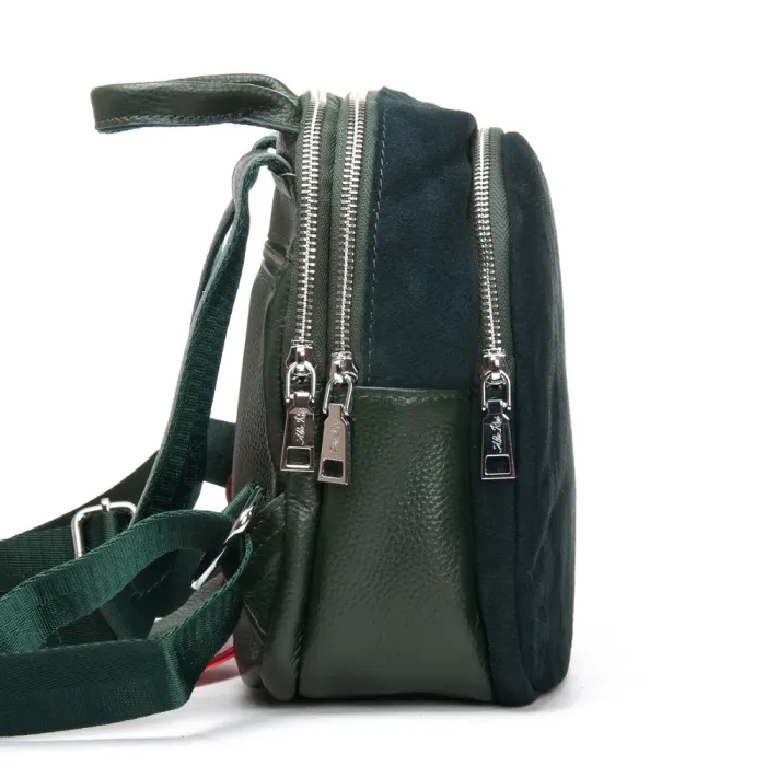 Сумка Женская Рюкзак замш ALEX RAI 2058 green