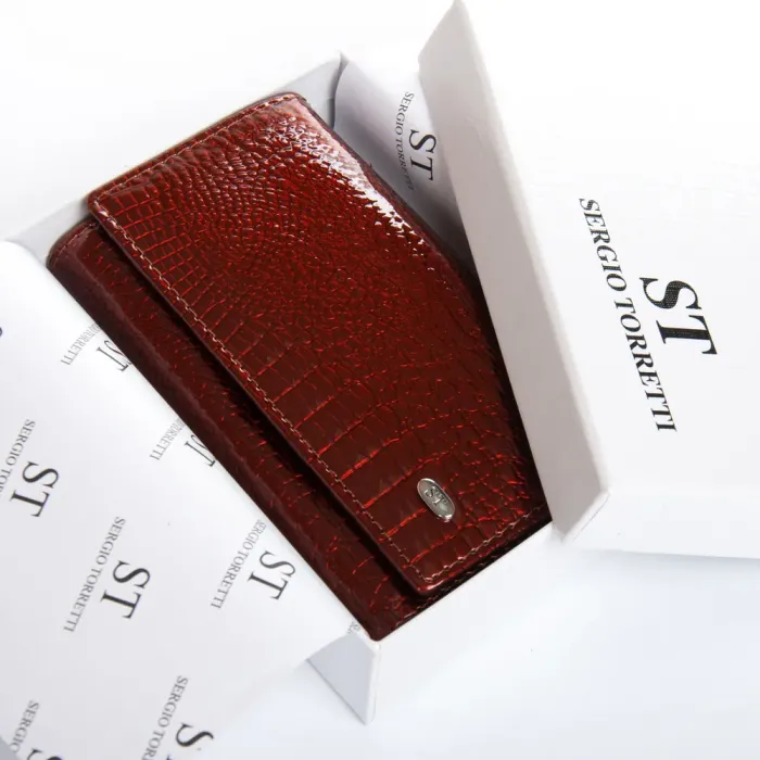 Кошелек LR Женский кожа-лак SERGIO TORRETTI FEW214 brown