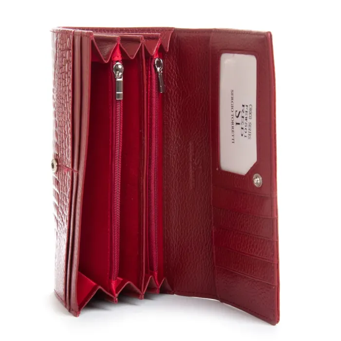 Кошелек LR Женский кожа-лак SERGIO TORRETTI FEW501 red