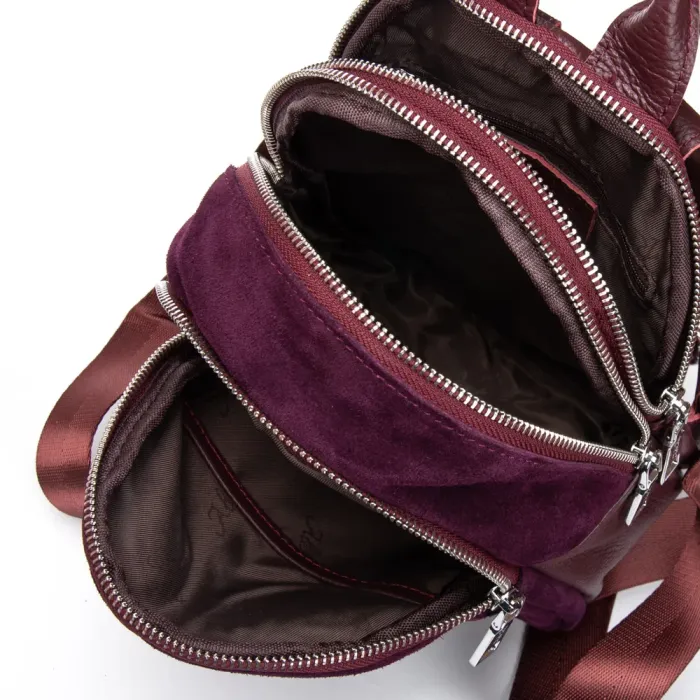 Сумка Женская Рюкзак замш ALEX RAI 2058 red