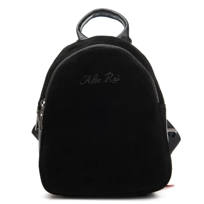 Сумка Женская Рюкзак замш ALEX RAI 2058 black