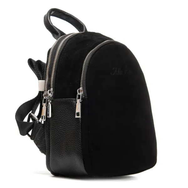 Сумка Женская Рюкзак замш ALEX RAI 2058 black