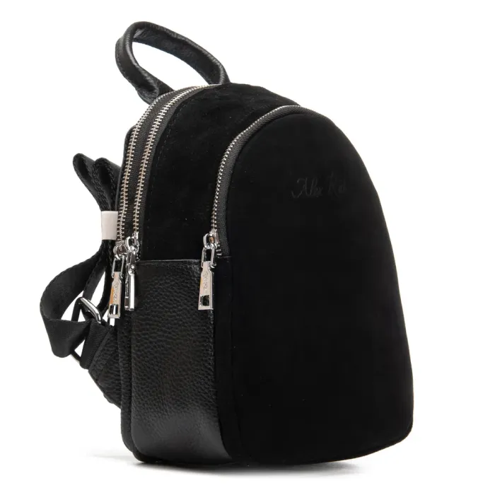 Сумка Женская Рюкзак замш ALEX RAI 2058 black