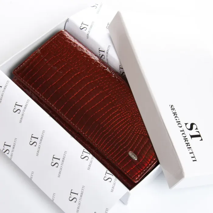 Кошелек LR Женский кожа-лак SERGIO TORRETTI FEW501 brown