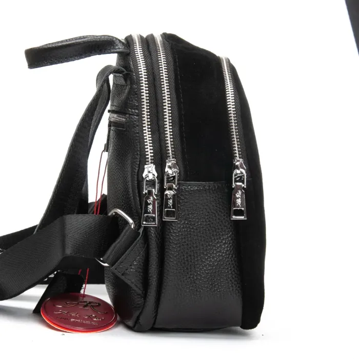 Сумка Женская Рюкзак замш ALEX RAI 2058 black