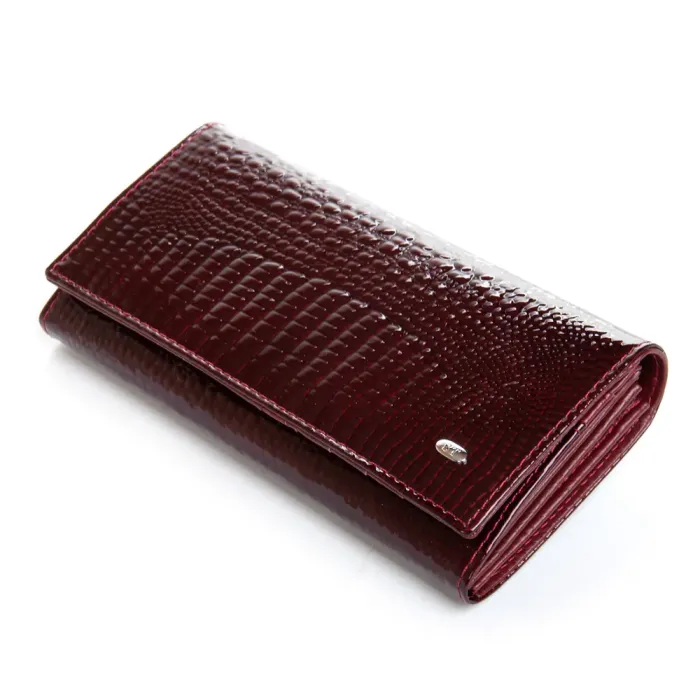 Кошелек LR Женский кожа-лак SERGIO TORRETTI FEW501 wine red