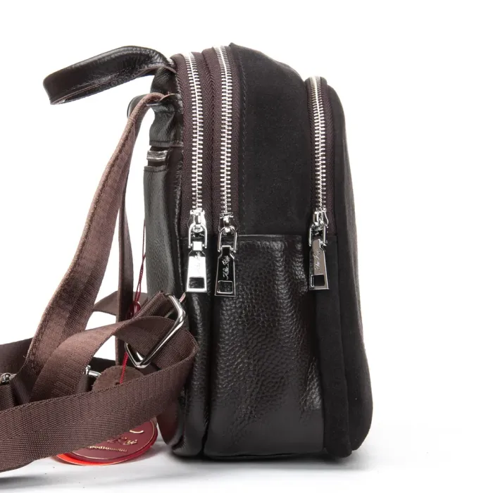 Сумка Женская Рюкзак замш ALEX RAI 2058 brown