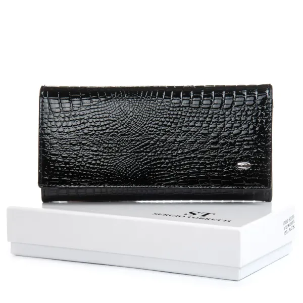 Кошелек LR Женский кожа-лак SERGIO TORRETTI FEW501 black