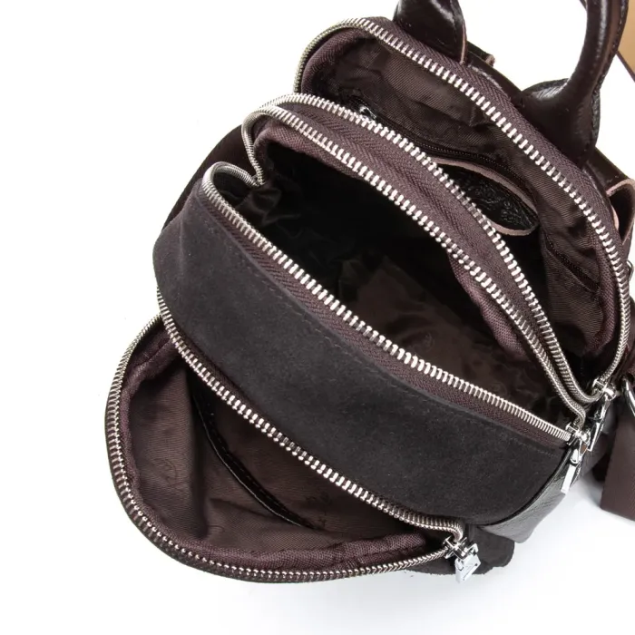 Сумка Женская Рюкзак замш ALEX RAI 2058 brown