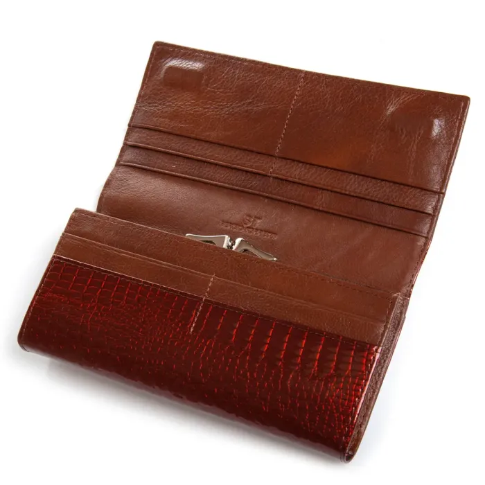 Кошелек LR Женский кожа-лак SERGIO TORRETTI FEW1-V-2 brown