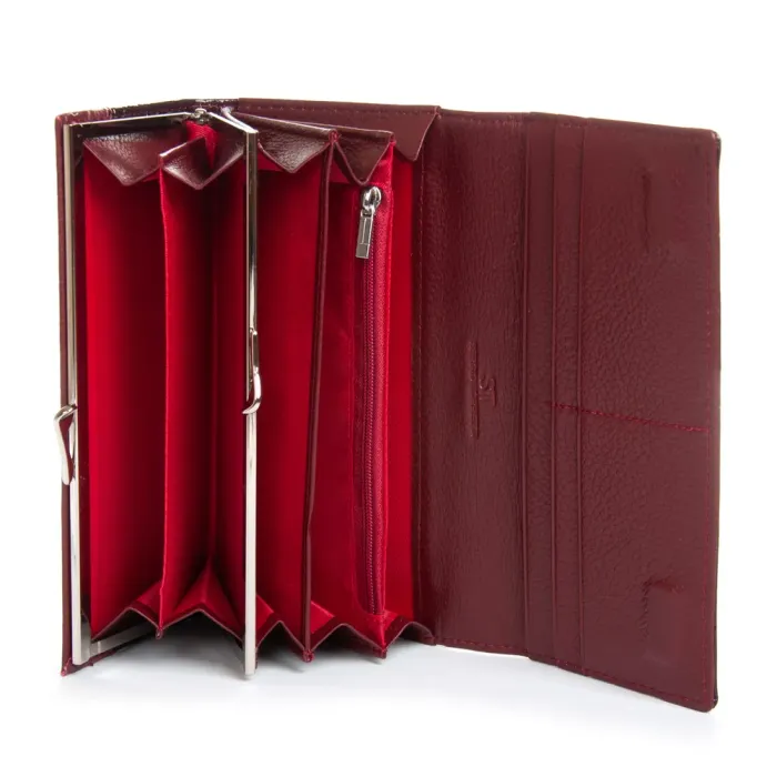 Кошелек LR Женский кожа-лак SERGIO TORRETTI FEW1-V-2 wine red