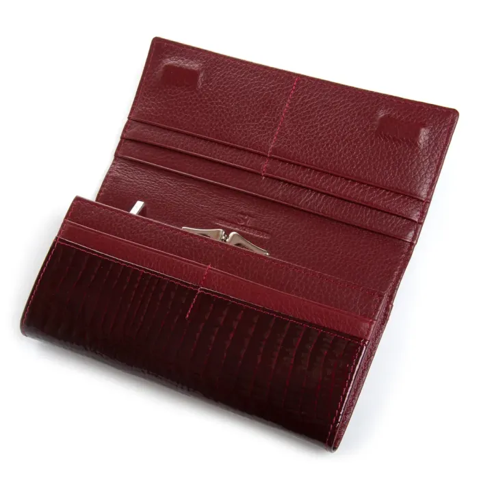 Кошелек LR Женский кожа-лак SERGIO TORRETTI FEW1-V-2 wine red