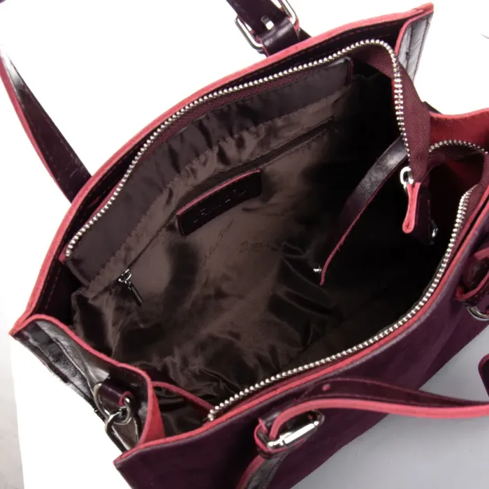 Сумка Женская Классическая замш ALEX RAI 8800-1 bordo