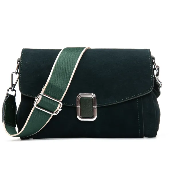 Сумка Женская Классическая замш ALEX RAI 93055 green