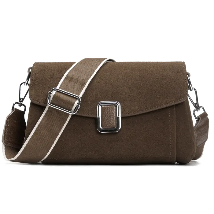 Сумка Женская Классическая замш ALEX RAI 93055 khaki