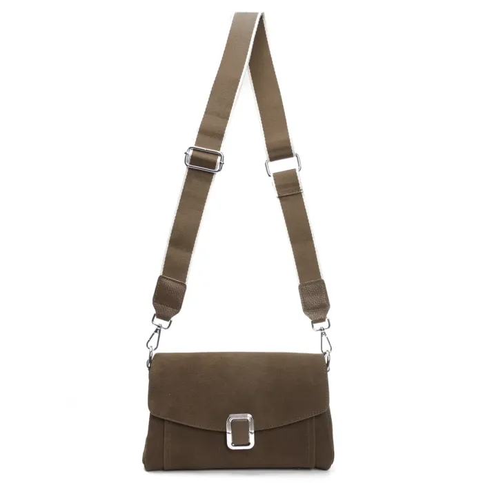 Сумка Женская Классическая замш ALEX RAI 93055 khaki