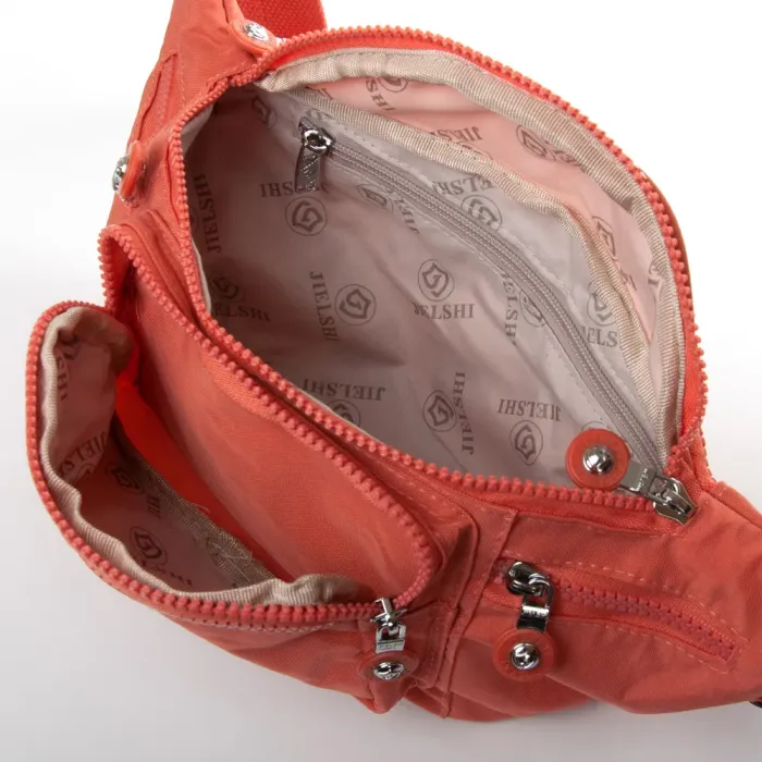 Сумка Женская Текстиль на пояс полиамид Jielshi K-918 orange