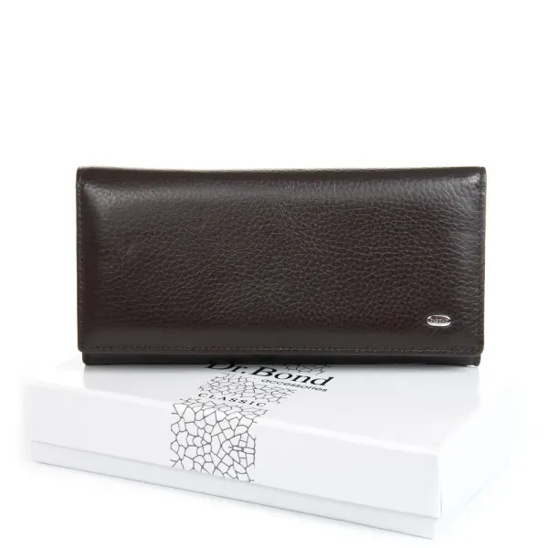 Кошелек Classic Женский кожа DR. BOND W501-2 coffee