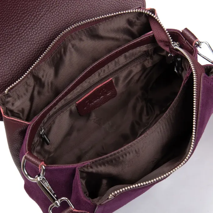 Сумка Женская Классическая замш ALEX RAI 93055 bordo