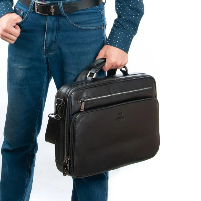 Сумка Мужская Портфель кожа BRETTON 9221-1 black
