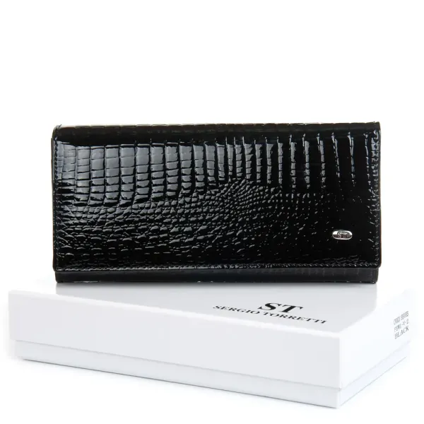 Кошелек LR Женский кожа-лак SERGIO TORRETTI FEW1-V-2 black