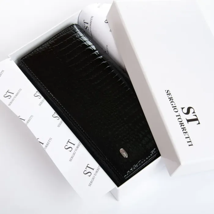 Кошелек LR Женский кожа-лак SERGIO TORRETTI FEW1-V-2 black