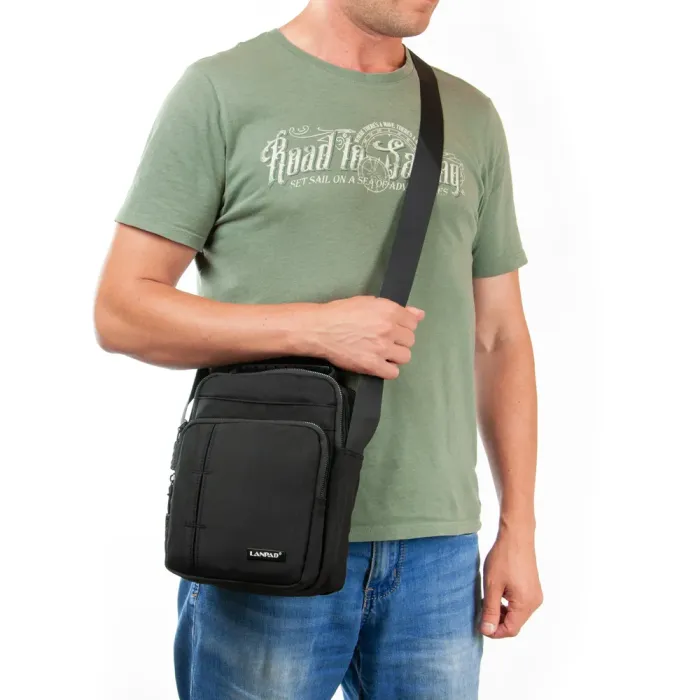 Сумка Мужская Планшет нейлон Lanpad 0939 black бол