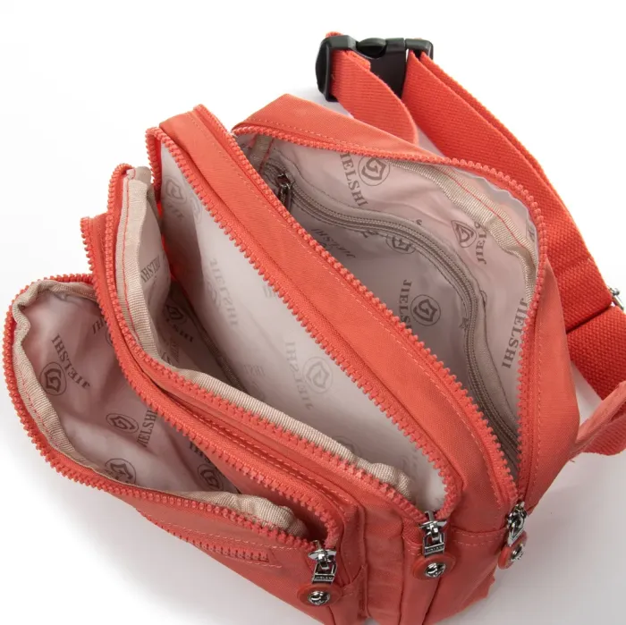 Сумка Женская Текстиль на пояс полиамид Jielshi ZT-019 orange