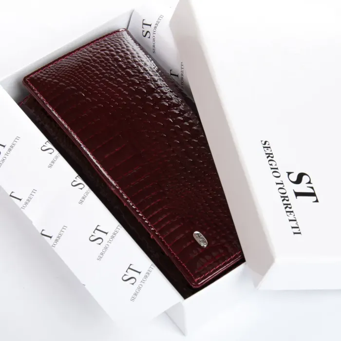 Кошелек LR Женский кожа-лак SERGIO TORRETTI FEW1-V wine red