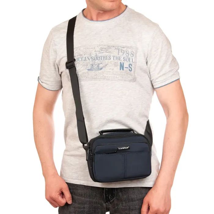 Сумка Мужская Планшет нейлон Lanpad 4135 blue