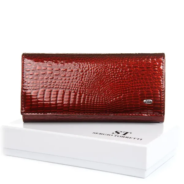 Кошелек LR Женский кожа-лак SERGIO TORRETTI FEW1-V brown