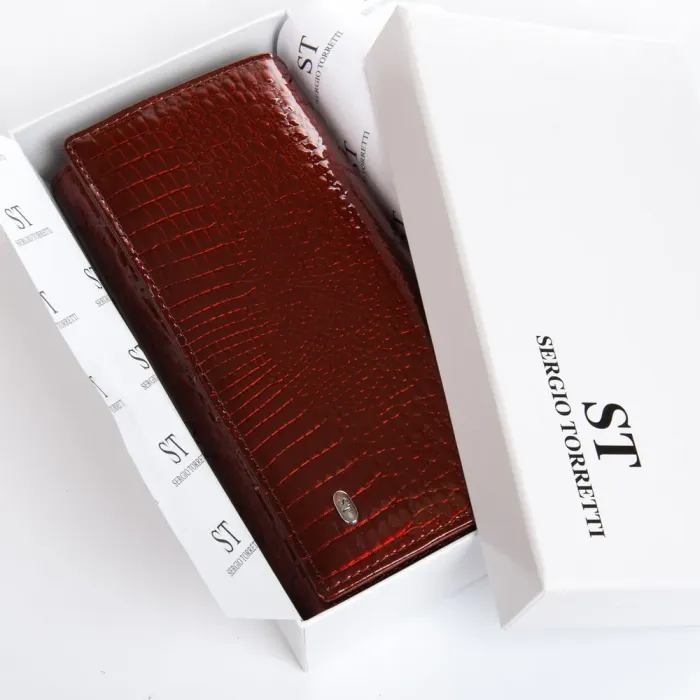 Кошелек LR Женский кожа-лак SERGIO TORRETTI FEW1-V brown