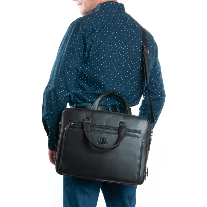 Сумка Мужская Портфель кожа BRETTON 3492-1A black