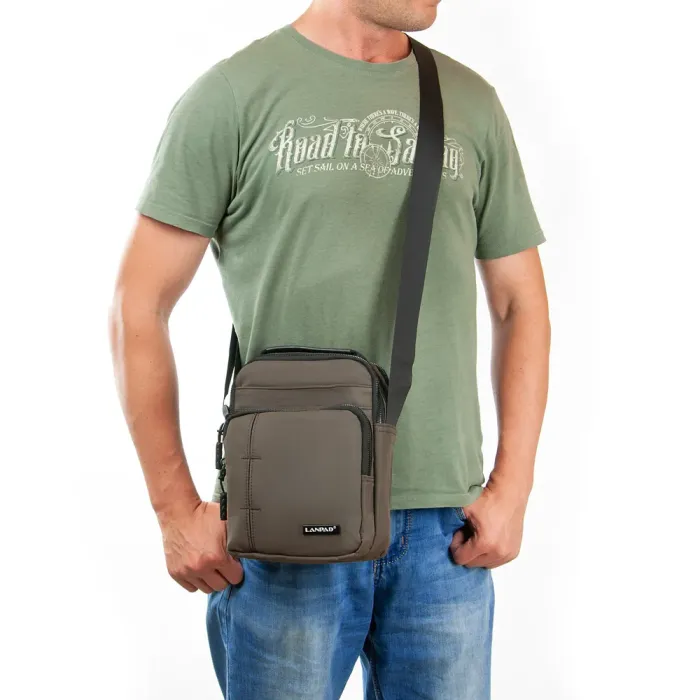 Сумка Мужская Планшет нейлон Lanpad 0939 brown бол