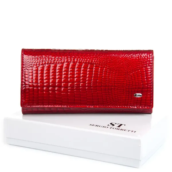 Кошелек LR Женский кожа-лак SERGIO TORRETTI FEW1-V red