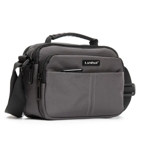 Сумка чоловіча на плече нейлон Lanpad 83017 grey