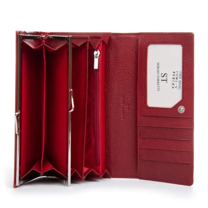 Кошелек LR Женский кожа-лак SERGIO TORRETTI FEW1-V red