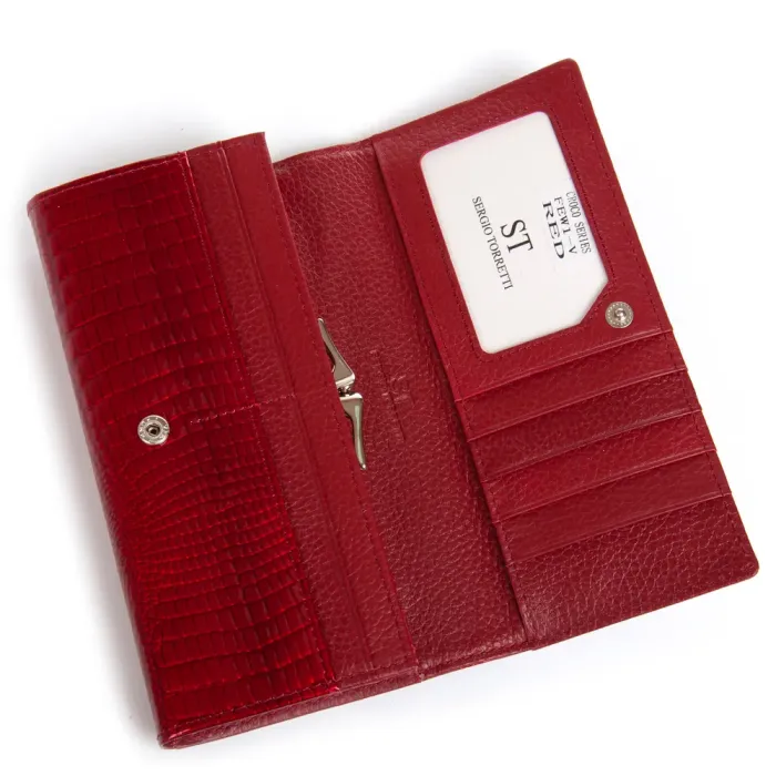 Кошелек LR Женский кожа-лак SERGIO TORRETTI FEW1-V red