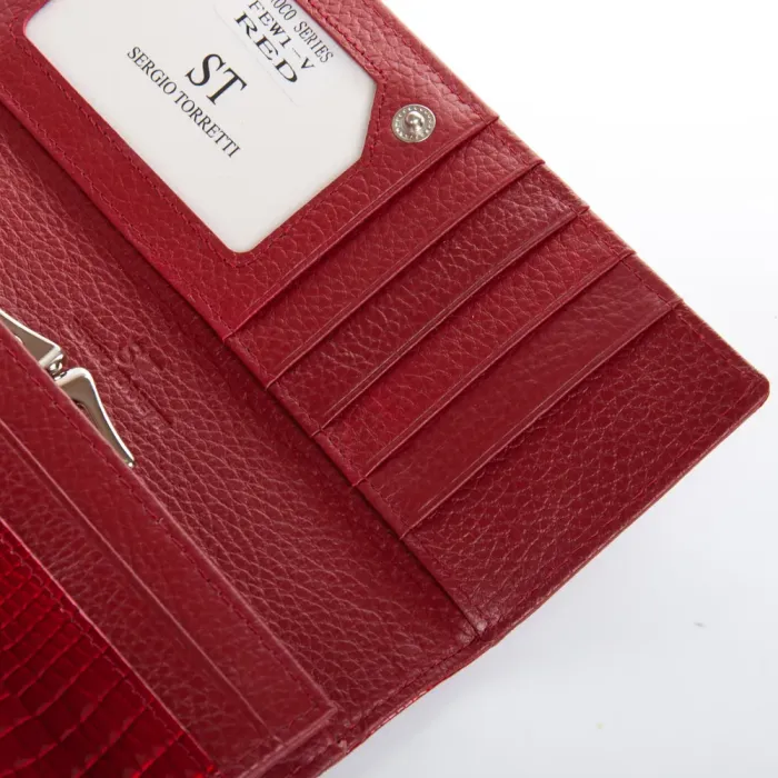 Кошелек LR Женский кожа-лак SERGIO TORRETTI FEW1-V red