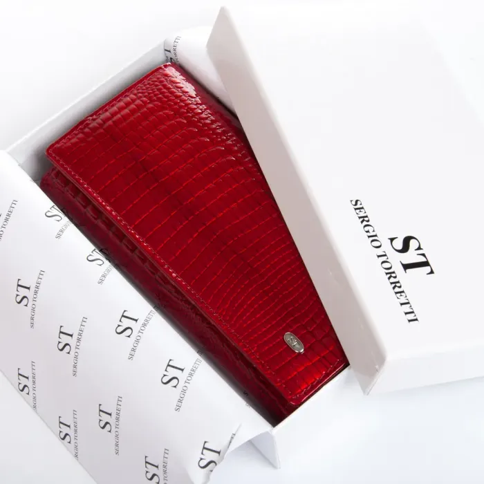 Кошелек LR Женский кожа-лак SERGIO TORRETTI FEW1-V red