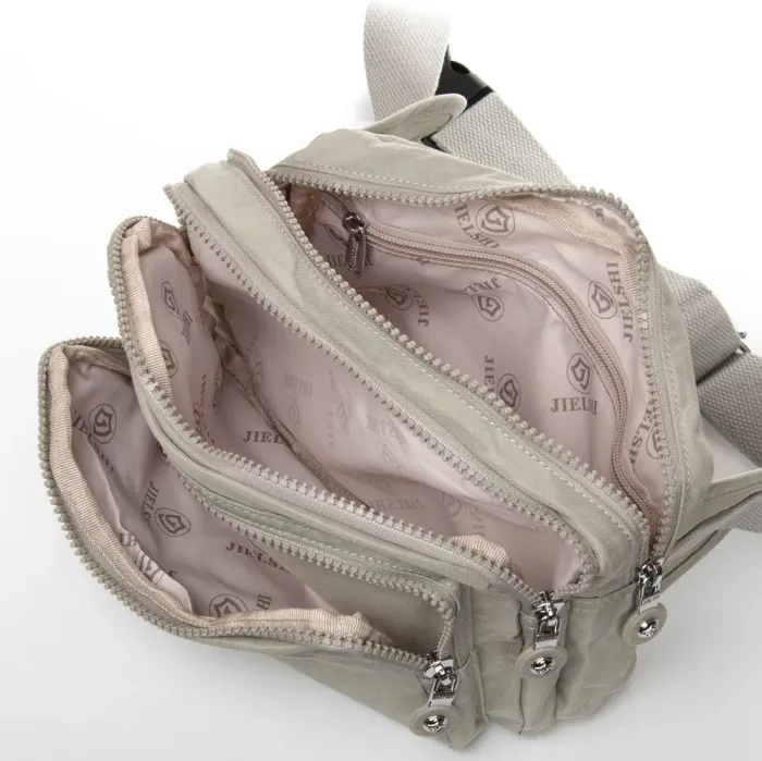 Сумка Женская Текстиль на пояс полиамид Jielshi ZT-019 beige